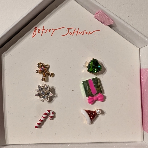 Betsey Johnson Xmas Jewelry Lot: 7 Box, 10pc Earrings & Brooches 🎁ON SALE 🎁 - Picture 11 of 17